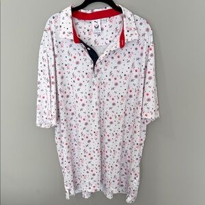 Men's White BBQ/USA Polo Shirt